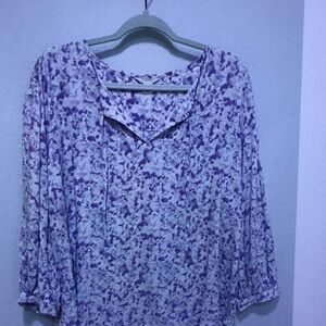 Purple Floral Women's Top